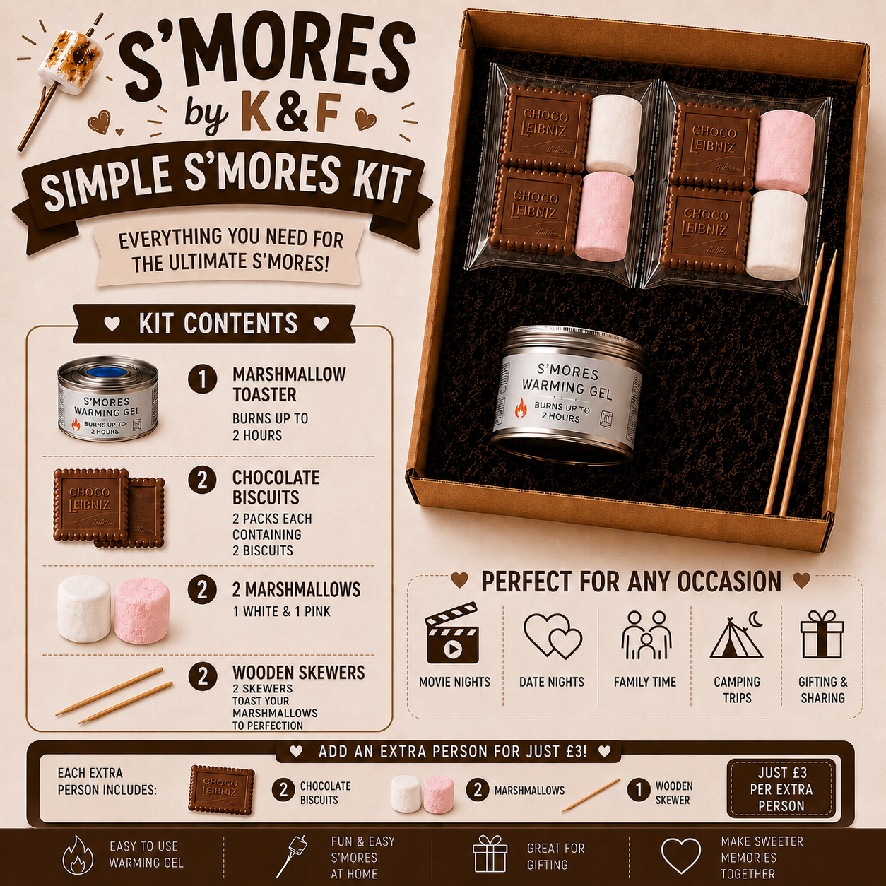 S'mores by K&F Simple S'mores Kit